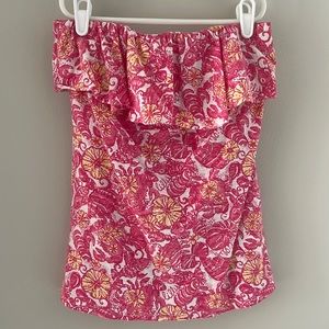 lilly pulitzer strapless top